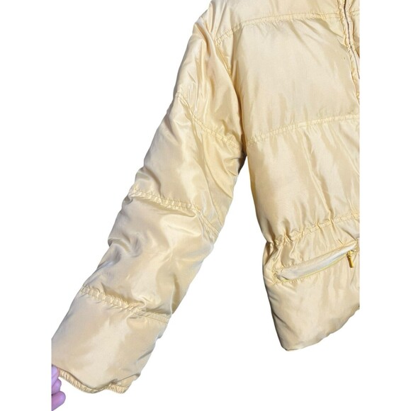 VTG Eddie Bauer Canary Yellow Bomber Down filled Ski Jacket Size Small - Picture 4 of 10